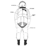 開発の宇宙飛行士のスーツ